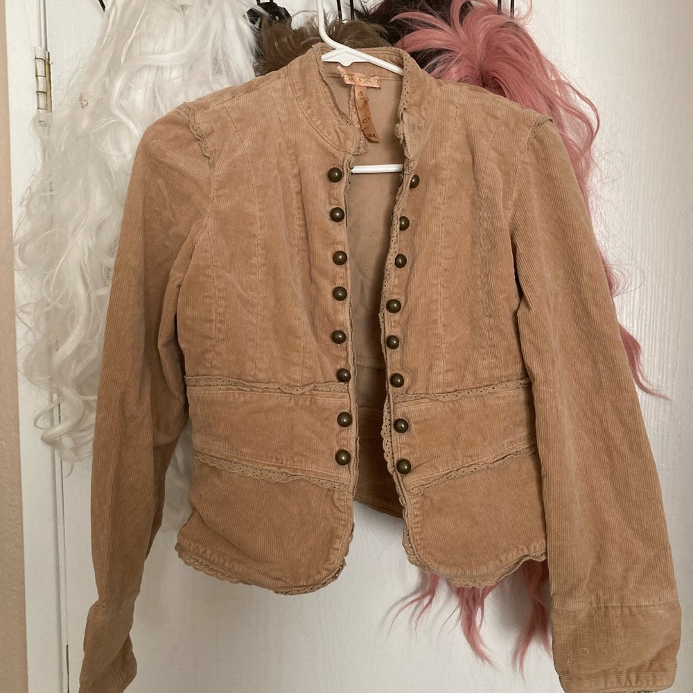 Cute tan corduroy jacket!
